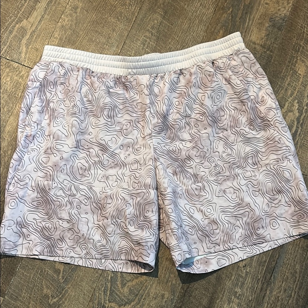 FLX Shorts Mens Large Dynamic‎ Stretch Printed Nylon Casual Pockets 7 Inch
